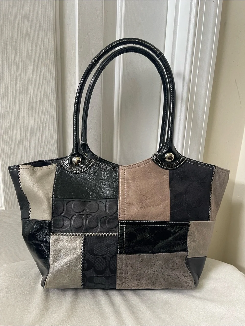 Coach patchwork tote